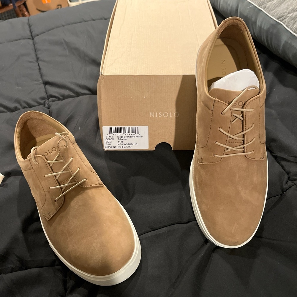 Nisolo Men's Brown Suede Sneakers - Picture 2 of 5